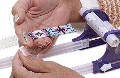 Beading on a loom